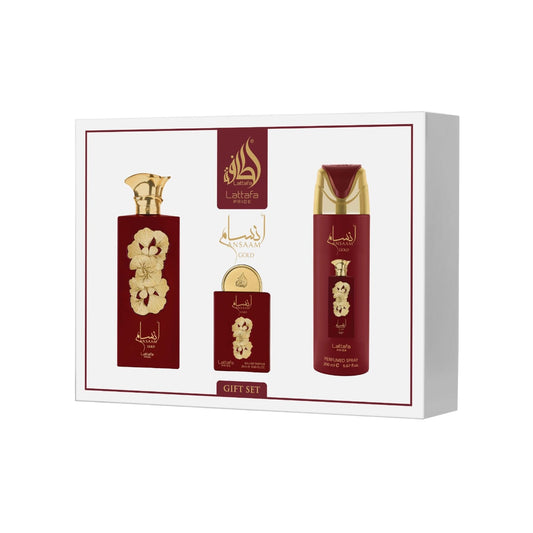 Ansaam Gold Gift Set of 3 by Lattafa – Eau de Parfum (Women’s)