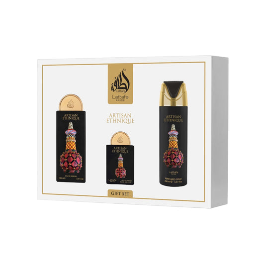 Artisan Ethnique Gift Set of 3 by Lattafa Pride – Eau de Parfum (Unisex)