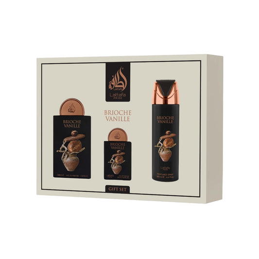 Brioche Vanille Gift Set of 3 by Lattafa Pride – Eau de Parfum (Unisex)