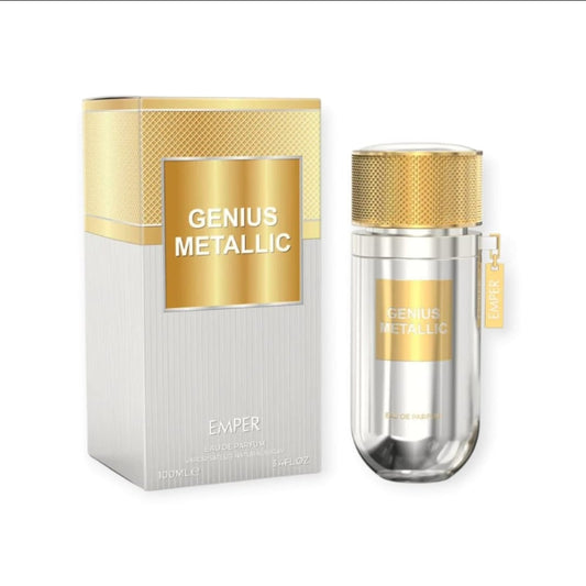 Genius Metallic 100ml – Men’s Fruity Nutty Woody Perfume