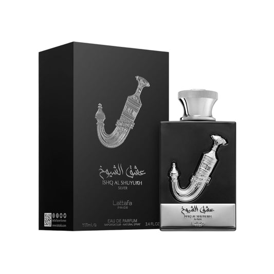 Ishq Al Shuyukh Silver 100ml by Lattafa – Unisex Eau de Parfum