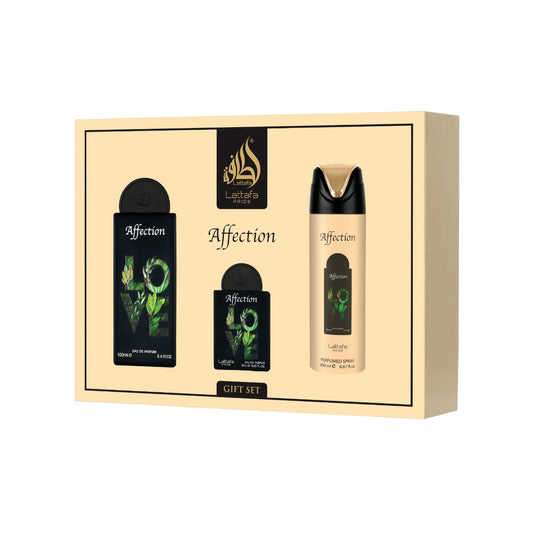 Love Affection Gift Set of 3 by Lattafa Pride – Eau de Parfum (Men’s)