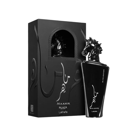 Maahir Black Edition 100ml by Lattafa – Unisex Spicy Perfume