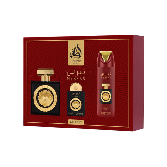 Nebras Gift Set of 3 by Lattafa – Eau de Parfum (Unisex)